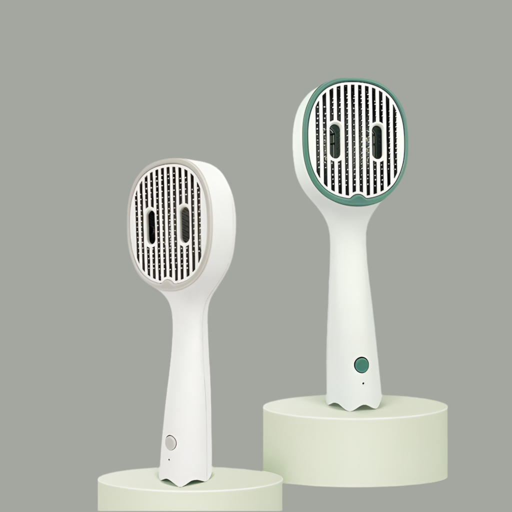 FluffEase - 2in1  Desinfizierende Katzenbürste mit UV-Licht