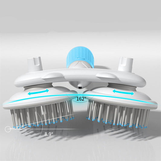 FluffEase - Doppelte Katzenbürste mit UV-Licht
